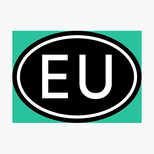 Item preview, EU Initials Monogram Oval White Letters designed and sold by Jeallan Designs.