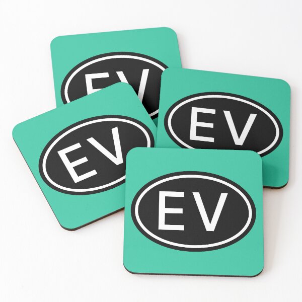 Item preview, EV Initials Monogram Oval White Letters designed and sold by Jeallan Designs.