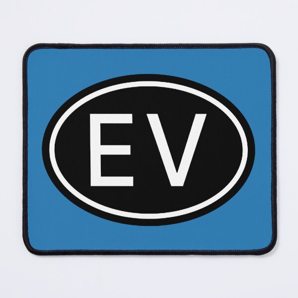 Item preview, EV Initials Monogram Oval White Letters designed and sold by Jeallan Designs.
