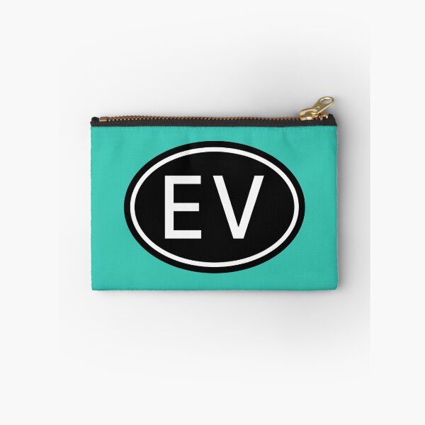 Item preview, EV Initials Monogram Oval White Letters designed and sold by Jeallan Designs.