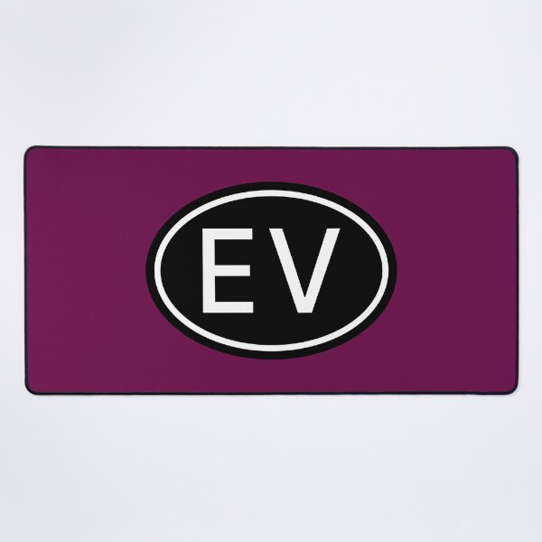 Item preview, EV Initials Monogram Oval White Letters designed and sold by Jeallan Designs.