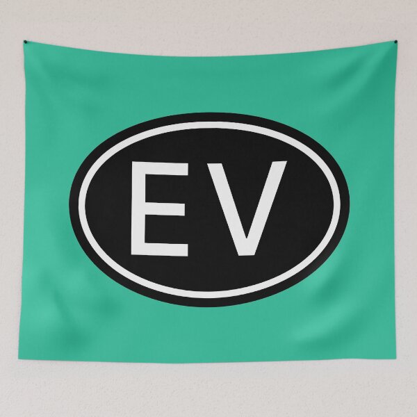 Item preview, EV Initials Monogram Oval White Letters designed and sold by Jeallan Designs.