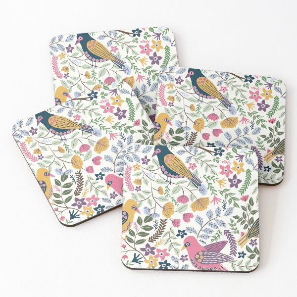 Item preview, Indigo Bunting Birds in summer meadow designed and sold by sarakaquabubble.