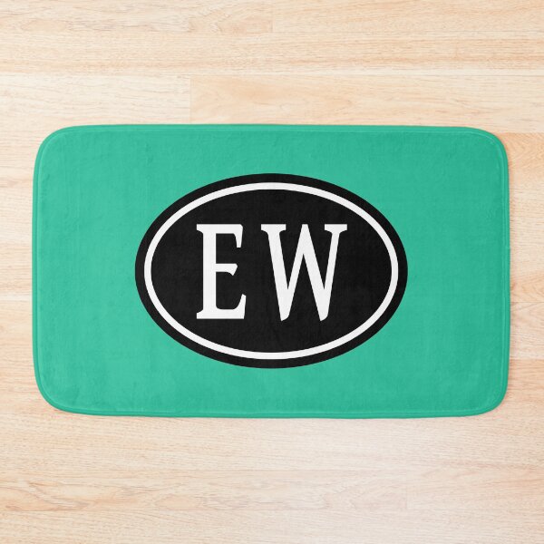 Item preview, EW Initials Monogram Oval White Letters designed and sold by Jeallan Designs.