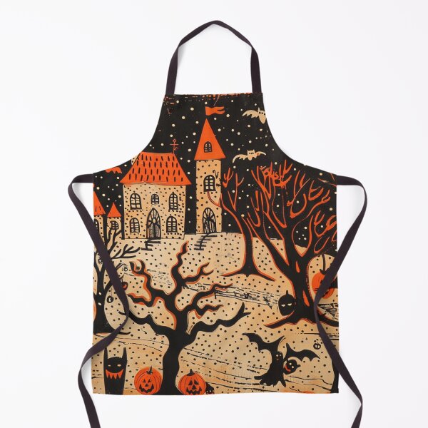 Item preview, Spooky Halloween Haunted House, Folk Art Halloween designed and sold by Neika Shimm Designs.