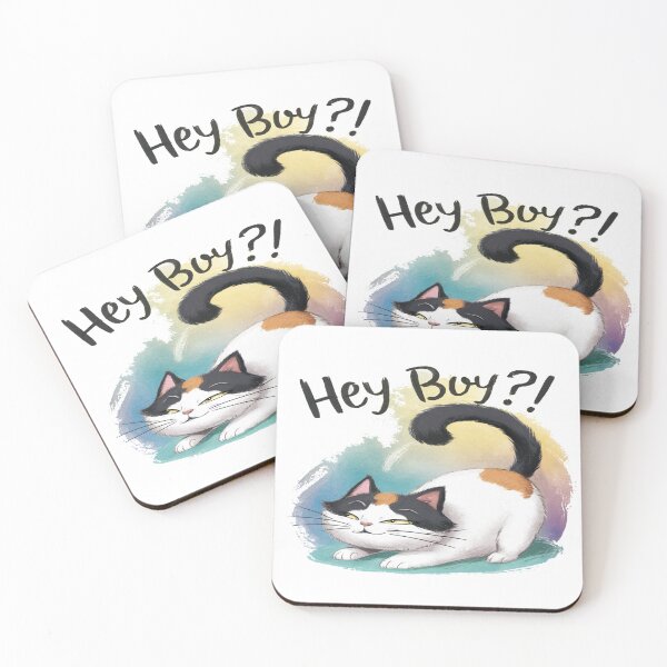 Item preview, Hey Boy Funny Sarcastic Cat  designed and sold by Caticats.