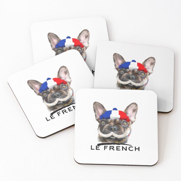 Item preview, Le french, Mr Booch the French bulldog with a French hat designed and sold by MrBooch.