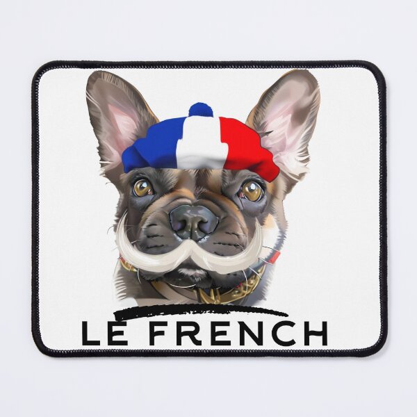 Item preview, Le french, Mr Booch the French bulldog with a French hat designed and sold by MrBooch.