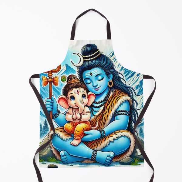 Item preview, Lord Shiva with his Son lord Ganesha cute love designed and sold by Eshant.