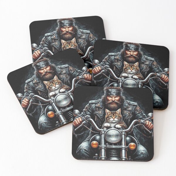 Item preview, Motorcyclist and Companion Cat designed and sold by Jurand  Creations.