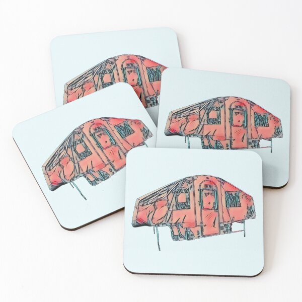 Item preview, Camper plegable rojo y azul designed and sold by BeccaAelishe.