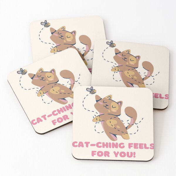 Item preview, CAT-Ching Feels for You: Cute Cat & Bee designed and sold by HELL0WBELLO.