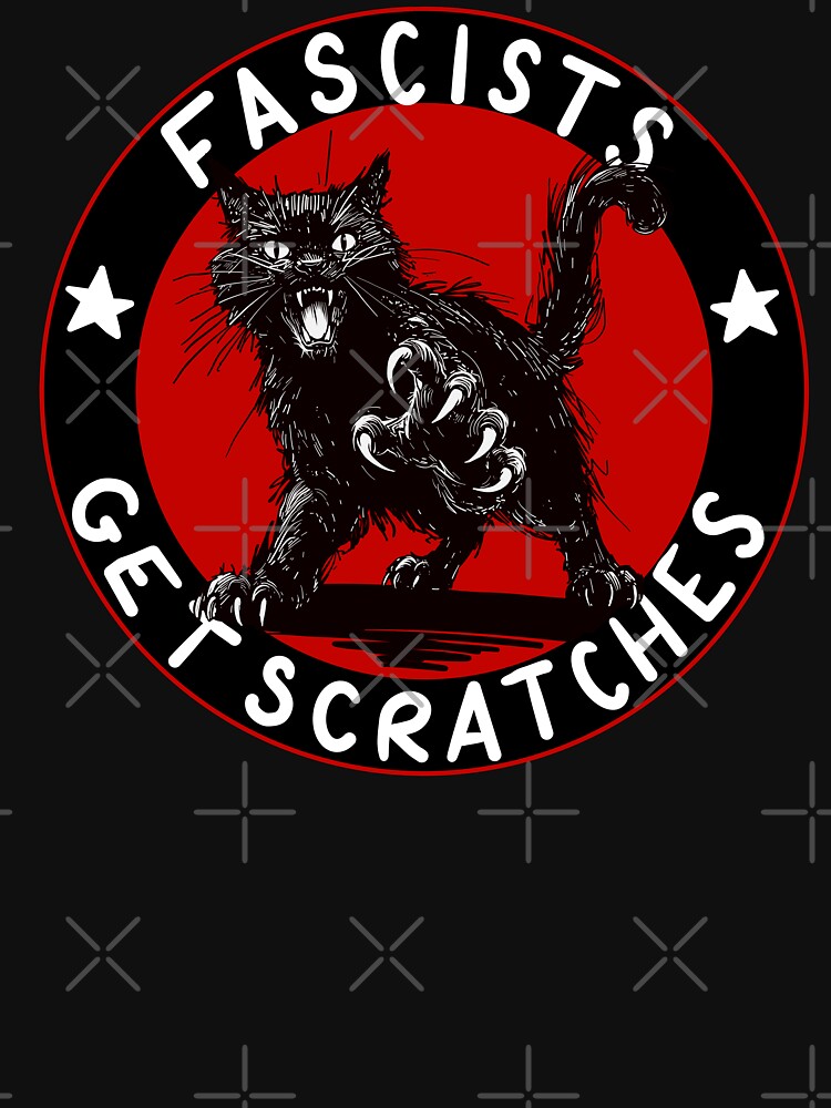Thumbnail 7 of 7, Classic T-Shirt, Cats Against Fascists designed and sold by kilkennycat.