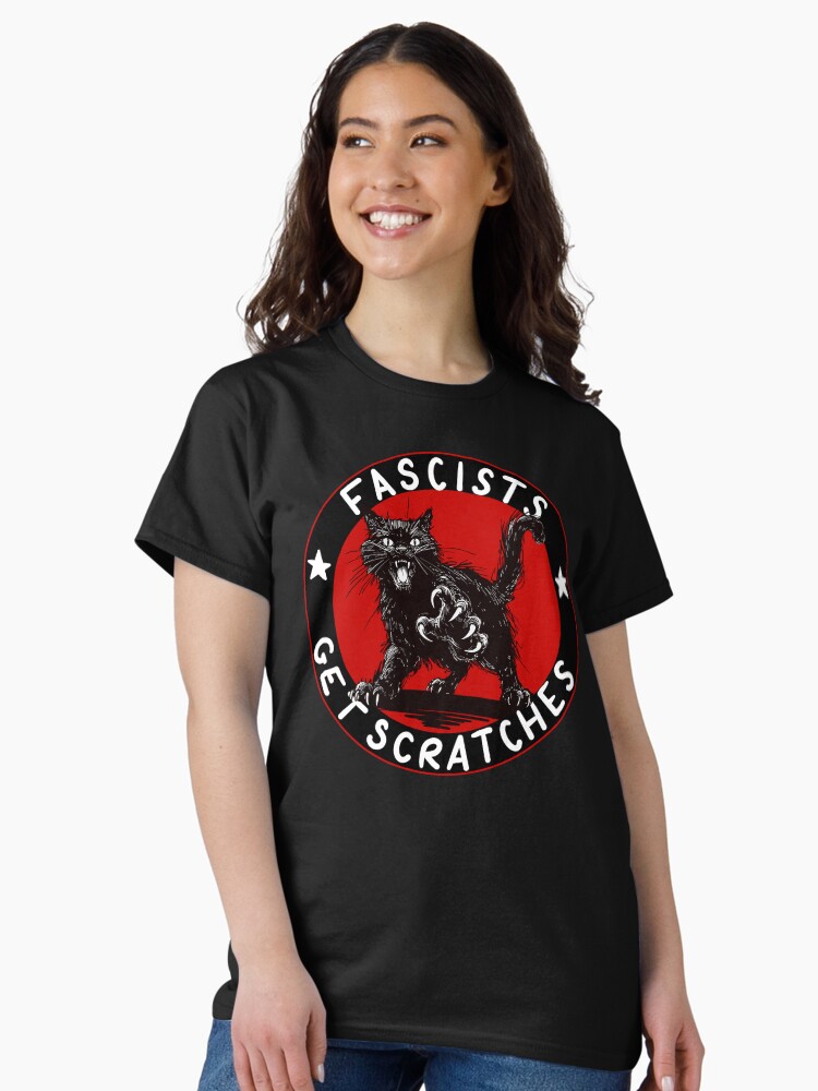 Thumbnail 2 of 7, Classic T-Shirt, Cats Against Fascists designed and sold by kilkennycat.
