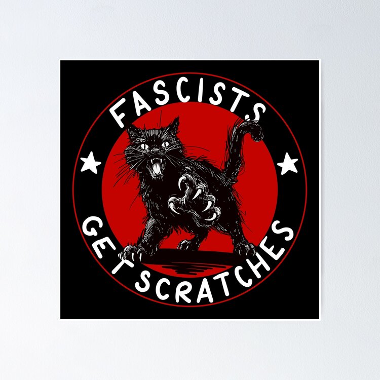 Cats Against Fascists Sticker
