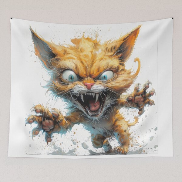 Item preview, Cat with playful paws designed and sold by wolfgangrainer.