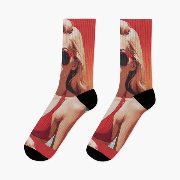 Item preview, Retro Pop Art: Stylish Blonde in Red Bikini designed and sold by LyssasMindArt.