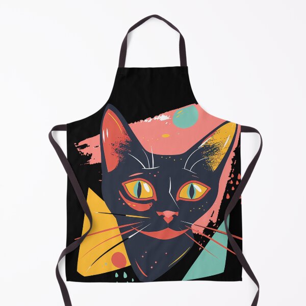 Item preview, Black cat with red eyes in painting designed and sold by mando24895.