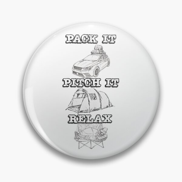 Item preview, Pack it, Pitch it, Relax - Black and White Medium Tent designed and sold by BeccaAelishe.