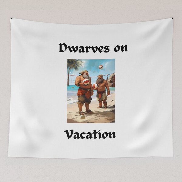Item preview, Dwarves on Vacation Beach Volleyball designed and sold by popsbh.