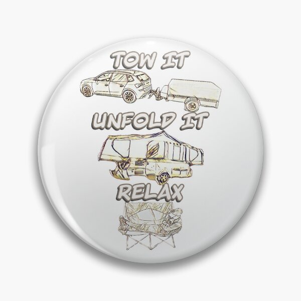 Item preview, Tow it, Unfold it, Relax - Gold Folding Caravan designed and sold by BeccaAelishe.