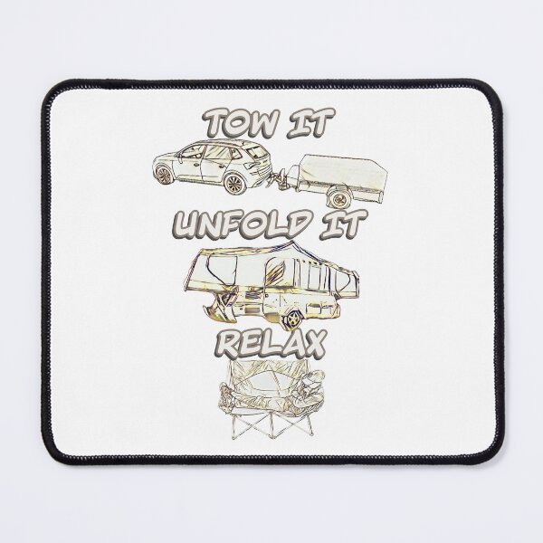 Item preview, Tow it, Unfold it, Relax - Gold Folding Caravan designed and sold by BeccaAelishe.