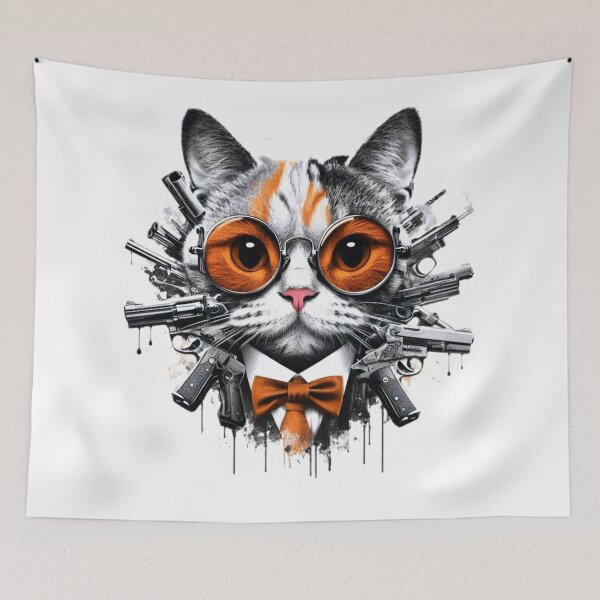 Item preview, CAT WITH GUNS designed and sold by MargoGallery.