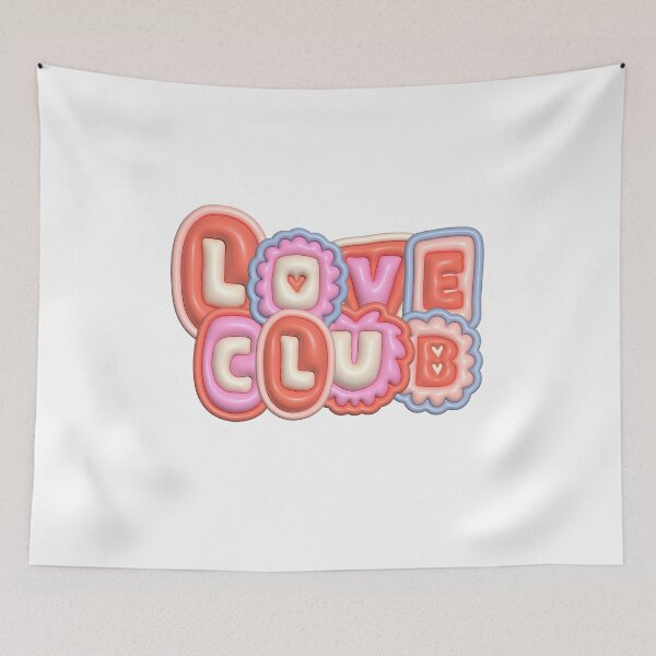 Item preview, bubble letters - love club designed and sold by Spirit and Style.