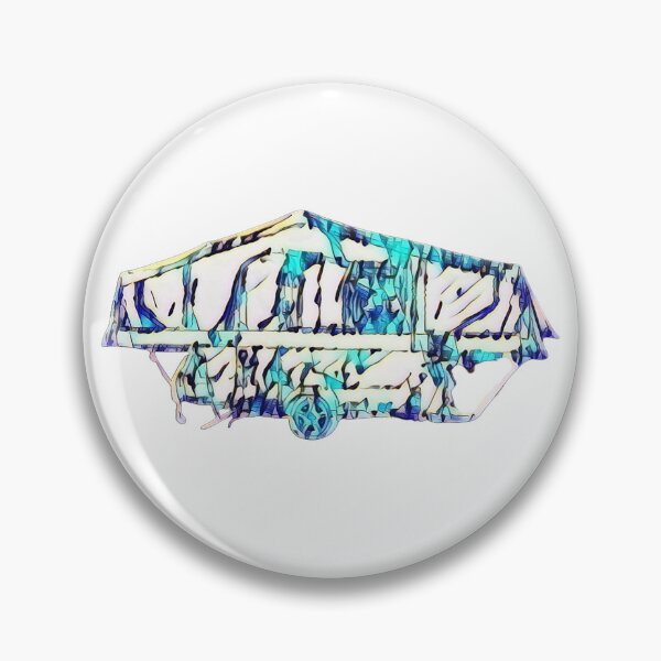 Item preview, Blue and White Folding Caravan designed and sold by BeccaAelishe.