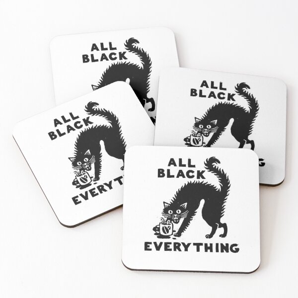 Item preview, all black everything Black Cat Unlucky 13 - black coffee designed and sold by PIXEL POP DESIGNS - Beyond the Norm!.