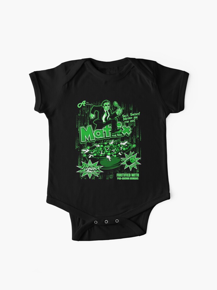 Matrix Cereal Black Ed Baby One Piece By Punksthetic Redbubble