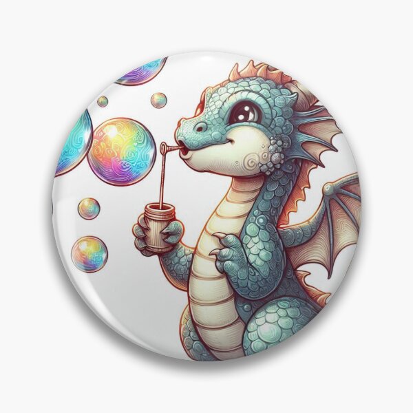 Item preview, Bubble-Blowing Dragon Sticker designed and sold by Shaany.
