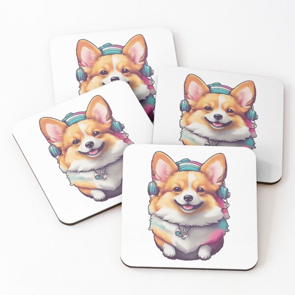 Item preview, corgi on headphones  designed and sold by jkrphoto.