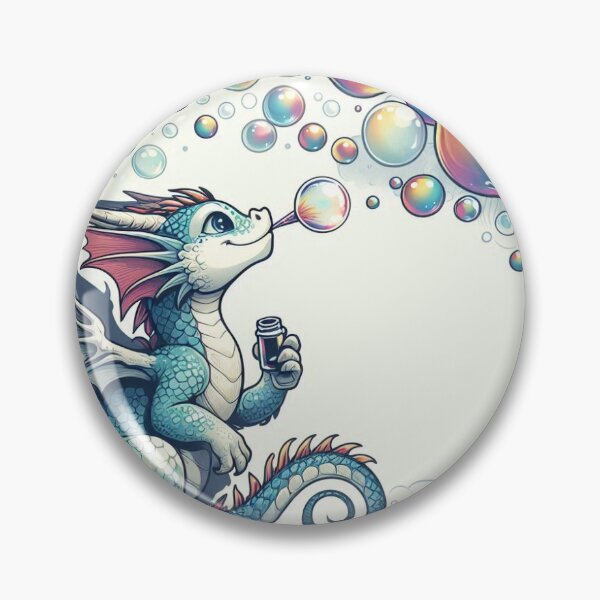 Item preview, Bubble-Blowing Dragon Sticker designed and sold by Shaany.