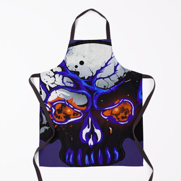 Artikelvorschau, Electric Blue Inferno Grunge Totenkopf Grafik entworfen und verkauft von DopeStick.