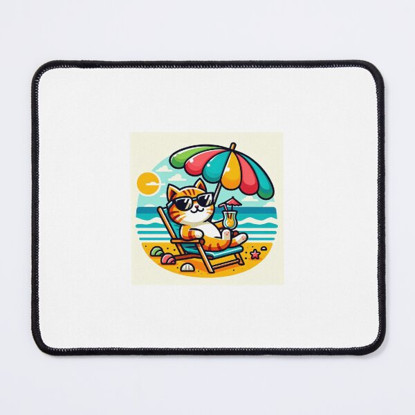 Item preview, Beach Vibes Cat Sticker designed and sold by Shaany.