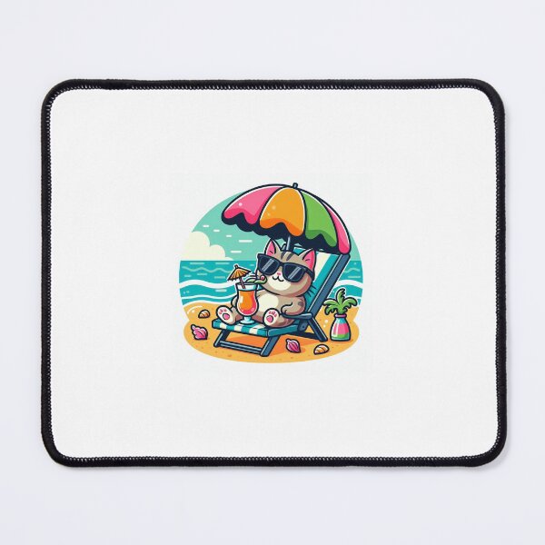 Item preview, Beach Vibes Cat Sticker designed and sold by Shaany.