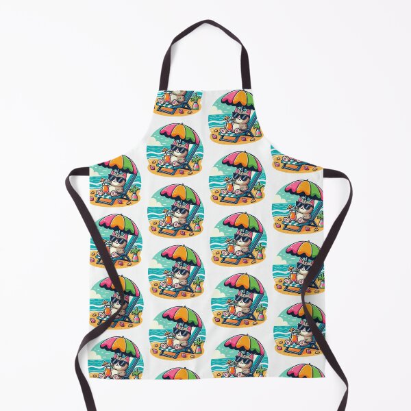 Item preview, Beach Vibes Cat Sticker designed and sold by Shaany.