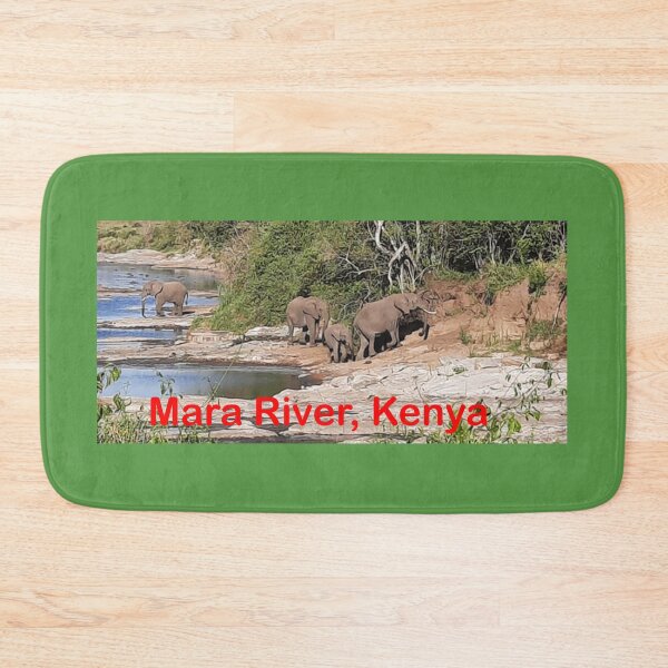 Item preview, Herd of Elephants crossing the Mara River in Kenya designed and sold by annenambiro.