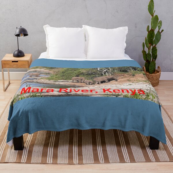 Item preview, Herd of Elephants crossing the Mara River in Kenya designed and sold by annenambiro.