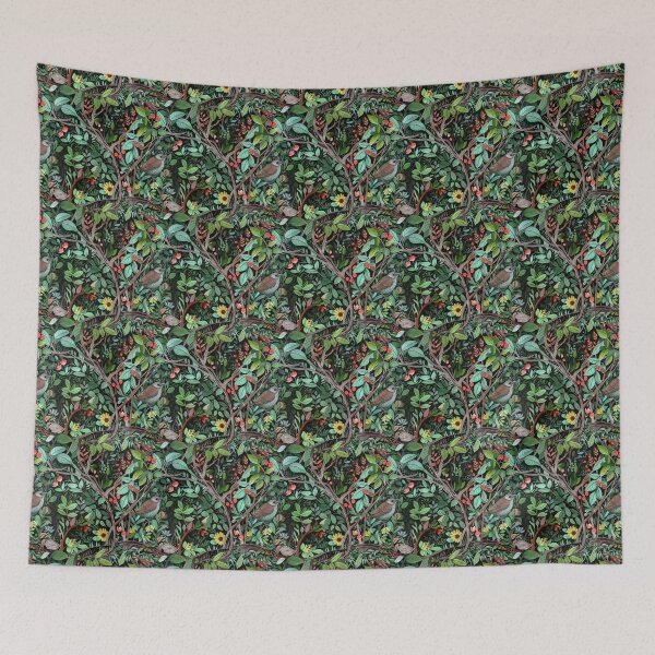 Item preview, Forest Bird Pattern - Detailed and Vibrant Nature Illustration designed and sold by Jane-Zay.