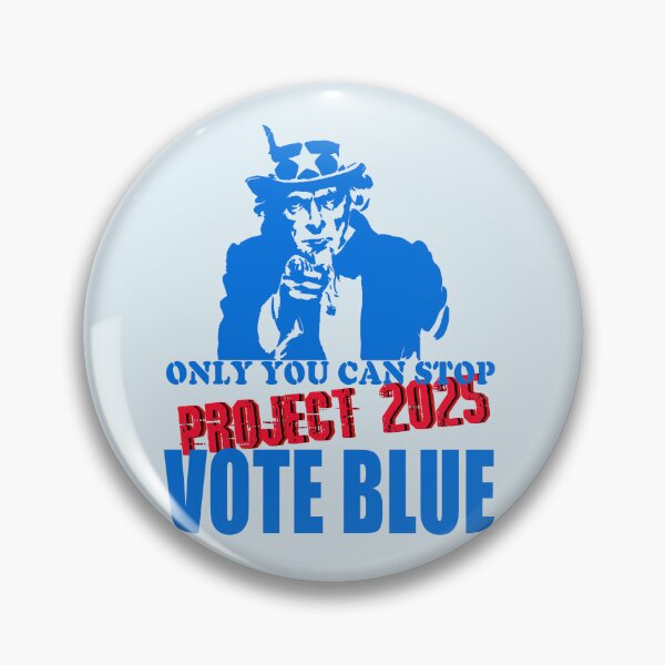 Item preview, UNCLE SAM  SAYS STOP PROJECT 2025  VOTE BLUE designed and sold by LoveAndDefiance.
