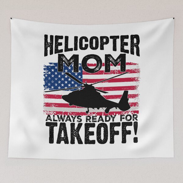 Item preview, USA Flag Helicopter Mom Always Ready For Takeoff Funny Helicopter  designed and sold by Smix Pixels.