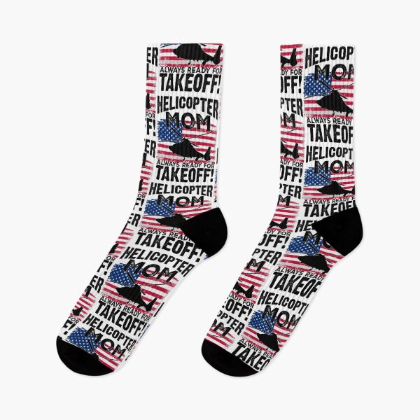Item preview, USA Flag Helicopter Mom Always Ready For Takeoff Funny Helicopter  designed and sold by Smix Pixels.