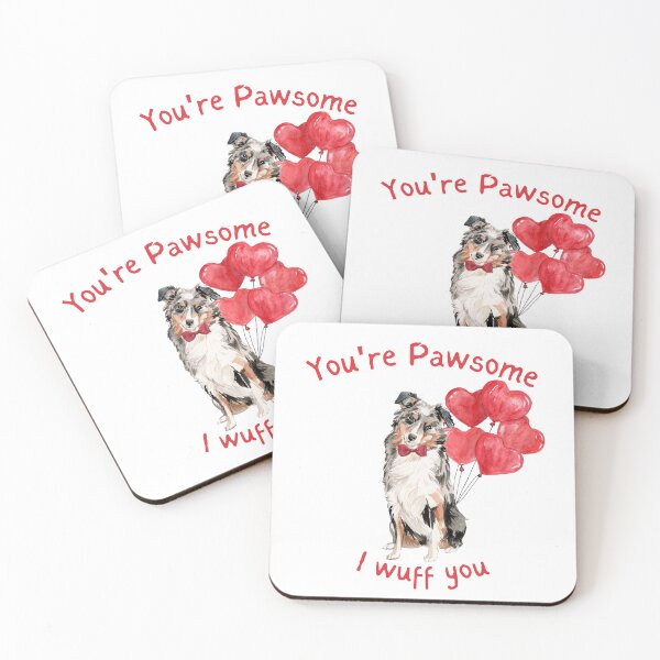 Item preview,  Australian Shepherd Dog My Valentine  designed and sold by beastieboutique.