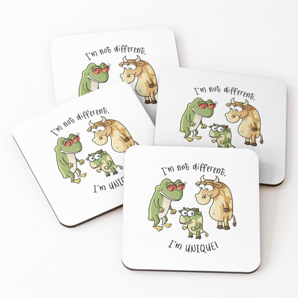 Item preview, A happy family of animals including a frog, a cow and their child! designed and sold by BaldandBold.