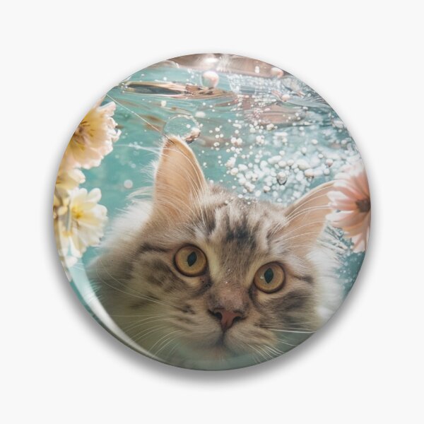 Item preview, Underwater summer cat serenity designed and sold by YayaPrintable.
