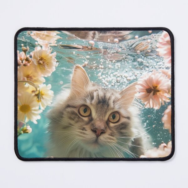 Item preview, Underwater summer cat serenity designed and sold by YayaPrintable.