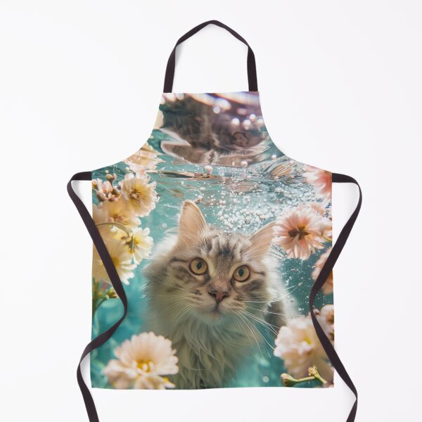 Item preview, Underwater summer cat serenity designed and sold by YayaPrintable.