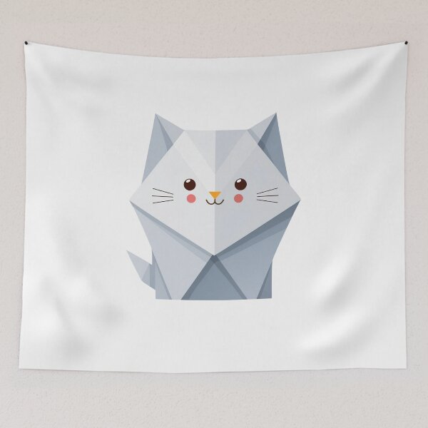 Item preview, cute origami cat designed and sold by EULALIA Twarog.
